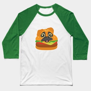 Pug Burger- simple Baseball T-Shirt